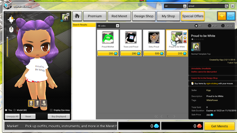 Illustration for article titled MapleStory 2 Players Keep Submitting And Selling Bigoted Items To The Shop